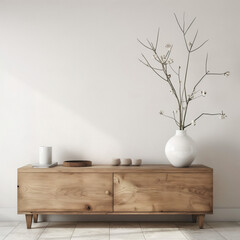 interior of a room in white background, minimalist decoration