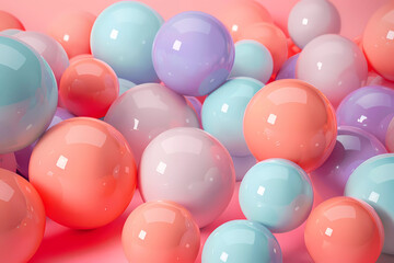 3d shapes balls colorful abstract background