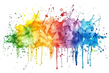 Rainbow spectrum splatter - obrazy, fototapety, plakaty