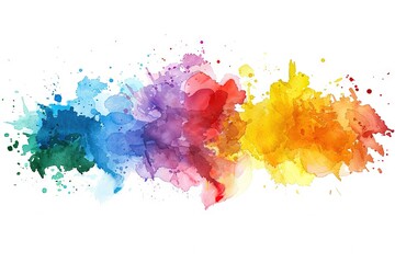 Rainbow spectrum splatter - obrazy, fototapety, plakaty