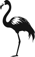 flamingo silhouette vector