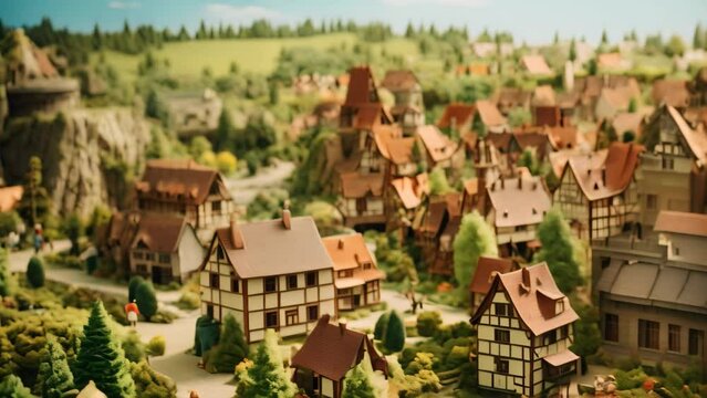 Fragment Big Grand Maket Russia. Grand Maket Russia the worlds largest model of Russia from Kaliningrad to the Far East, AI Generated