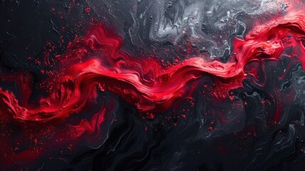 Black anthracite background and red gradients, space for text