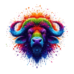 Poster Isolated Colorful Animal on a Clear PNG Canvas, Generative AI © faical