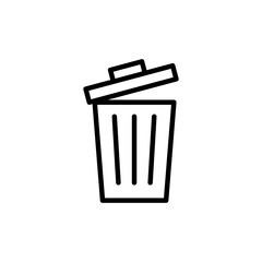 Trash icon vector isolated on white background. trash can icon. Delete icon vector