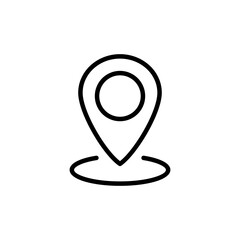 Pin icon vector isolated on white background. Location icon. Map pointer icon. Point. Locator. Address