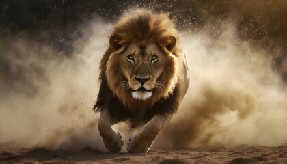 male lion in the wild