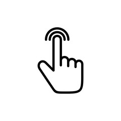 Hand click icon vector isolated on white background. pointer icon vector. hand cursor icon vector