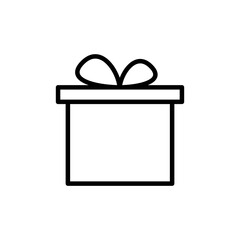 Gift icon vector isolated on white background. gift vector icon.  birthday gift