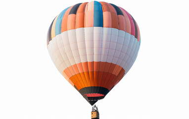Colorful Balloon Rising in the Daytime Sky isolated on transparent background PNG.