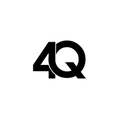 4q lettering initial monogram logo design