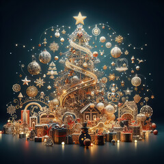 Beautiful Christmas composition, Christmas holiday Concept