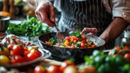 A culinary workshop where aspiring chefs experiment with innovative recipes and techniques