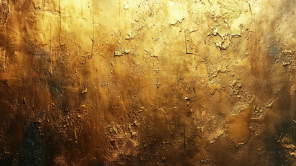 gold messy wall stucco texture background. Decorative golden wall texture.