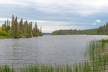 Quiet Lake on a Cloudy Day in the Far North
