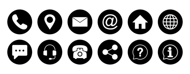 Contact us icon vector isolated on white background. business card contact information icon. web icon vector.