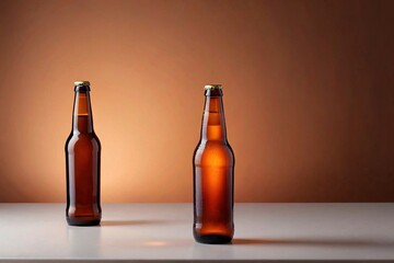 Product packaging mockup photo ofbottle of beer, studio advertising photoshoot