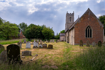 Walking in North Norfolk in spring, church of St Peter Ridlington