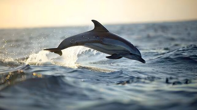 A dolphin jumping out of the water
