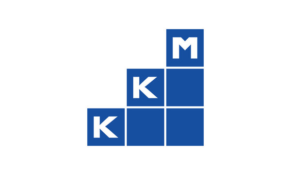 KKM initial letter financial logo design vector template. economics, growth, meter, range, profit, loan, graph, finance, benefits, economic, increase, arrow up, grade, grew up, topper, company, scale