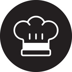 chef hat glyph icon