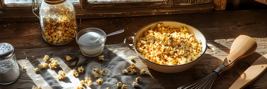 Authentic Home-Cooked Kettle Corn Recipe: A Glimpse into the Ingredients and Making Process
