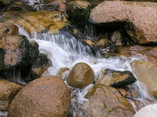 Zelfklevend Fotobehang Huangshan Streams in Furong Valley, Huangshan Mountain, Anhui province, China