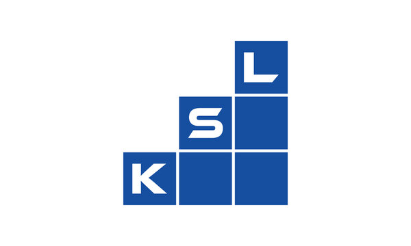 KSL initial letter financial logo design vector template. economics, growth, meter, range, profit, loan, graph, finance, benefits, economic, increase, arrow up, grade, grew up, topper, company, scale