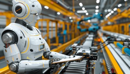 Robotic workflow automation, revolution and evolution of production process technologies, delivery, factories, factories, warehouses, machine computing, Internet, AI
