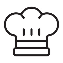 chef hat line icon