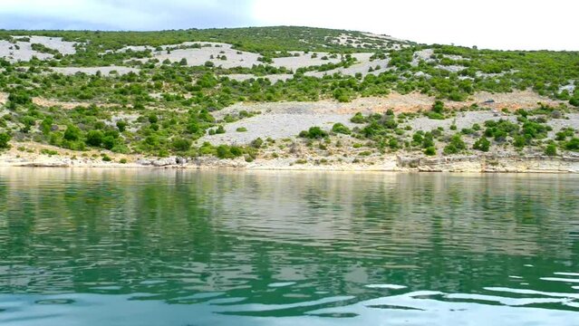 shore of Novigrad sea in Zadar County, Croatia