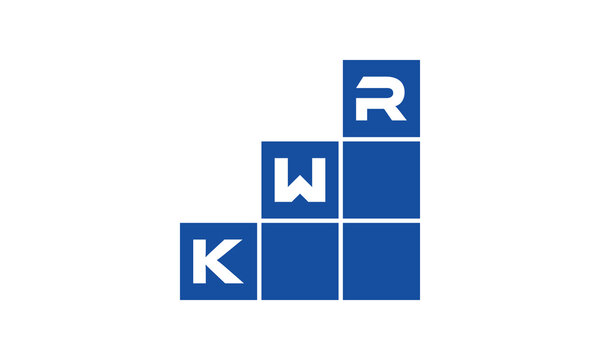 KWR initial letter financial logo design vector template. economics, growth, meter, range, profit, loan, graph, finance, benefits, economic, increase, arrow up, grade, grew up, topper, company, scale