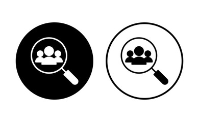 Hiring icon set. Search job vacancy icon. Human resources concept. Recruitment