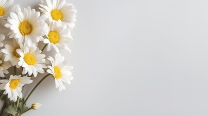 Daisy Flower Decoration on a White Background, Perfect for Wedding Design. Generative AI