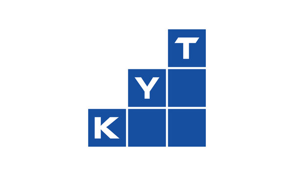 KYT initial letter financial logo design vector template. economics, growth, meter, range, profit, loan, graph, finance, benefits, economic, increase, arrow up, grade, grew up, topper, company, scale