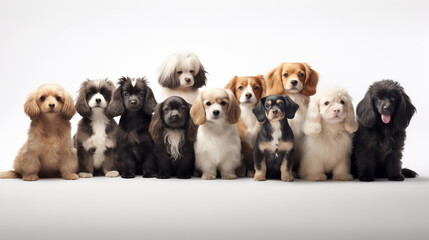 group of dog puppies