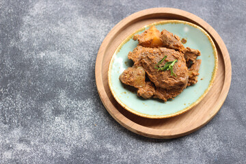 Rendang. Indonesian traditional food from Padang West Sumatra. 