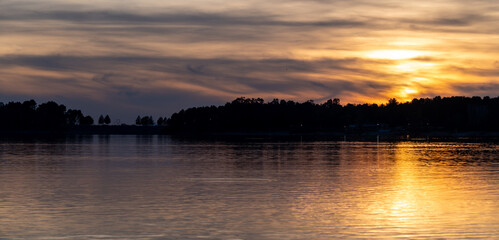 At the Cubillas reservoir (Granada, Spain) in a beautiful golden hour