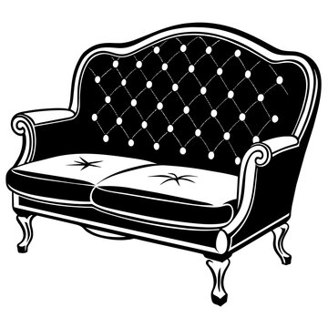 recommend clip art:  loveseat silhouette vector art illustration
                    