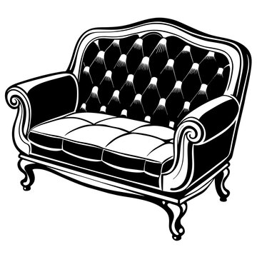 recommend clip art:  loveseat silhouette vector art illustration
                    