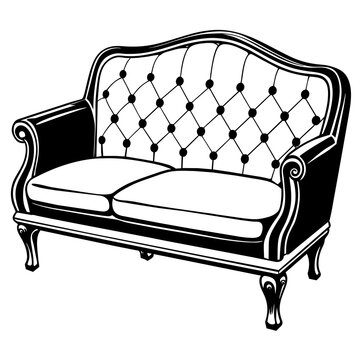 recommend clip art:  loveseat silhouette vector art illustration
                    