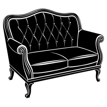 recommend clip art:  loveseat silhouette vector art illustration
                    