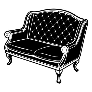 recommend clip art:  loveseat silhouette vector art illustration
                    