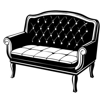recommend clip art:  loveseat silhouette vector art illustration
                    