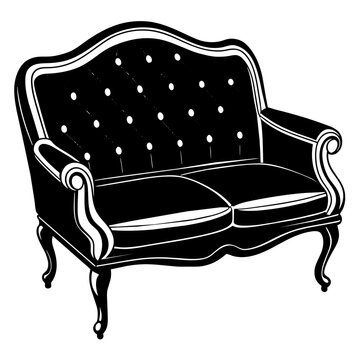 recommend clip art:  loveseat silhouette vector art illustration
                    