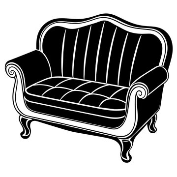 recommend clip art:  loveseat silhouette vector art illustration
                    