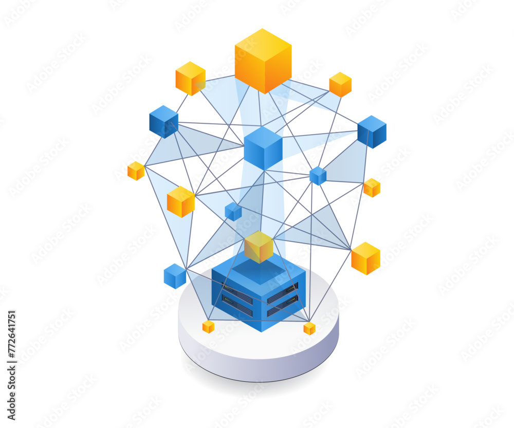 Aufkleber data technology server box network