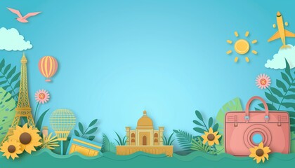 Flat illustration for world tourism day celebration