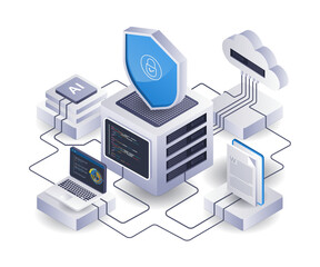 Artificial intelligence technology server security network management