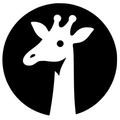 Giraffe head silhouette